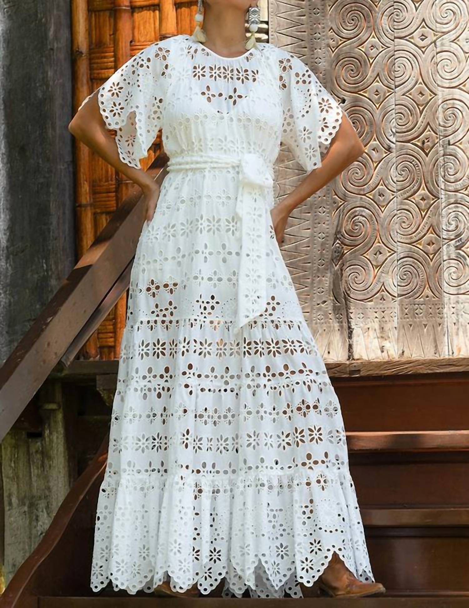 Miss June Paris Women's Sable Dress in white - women's dress