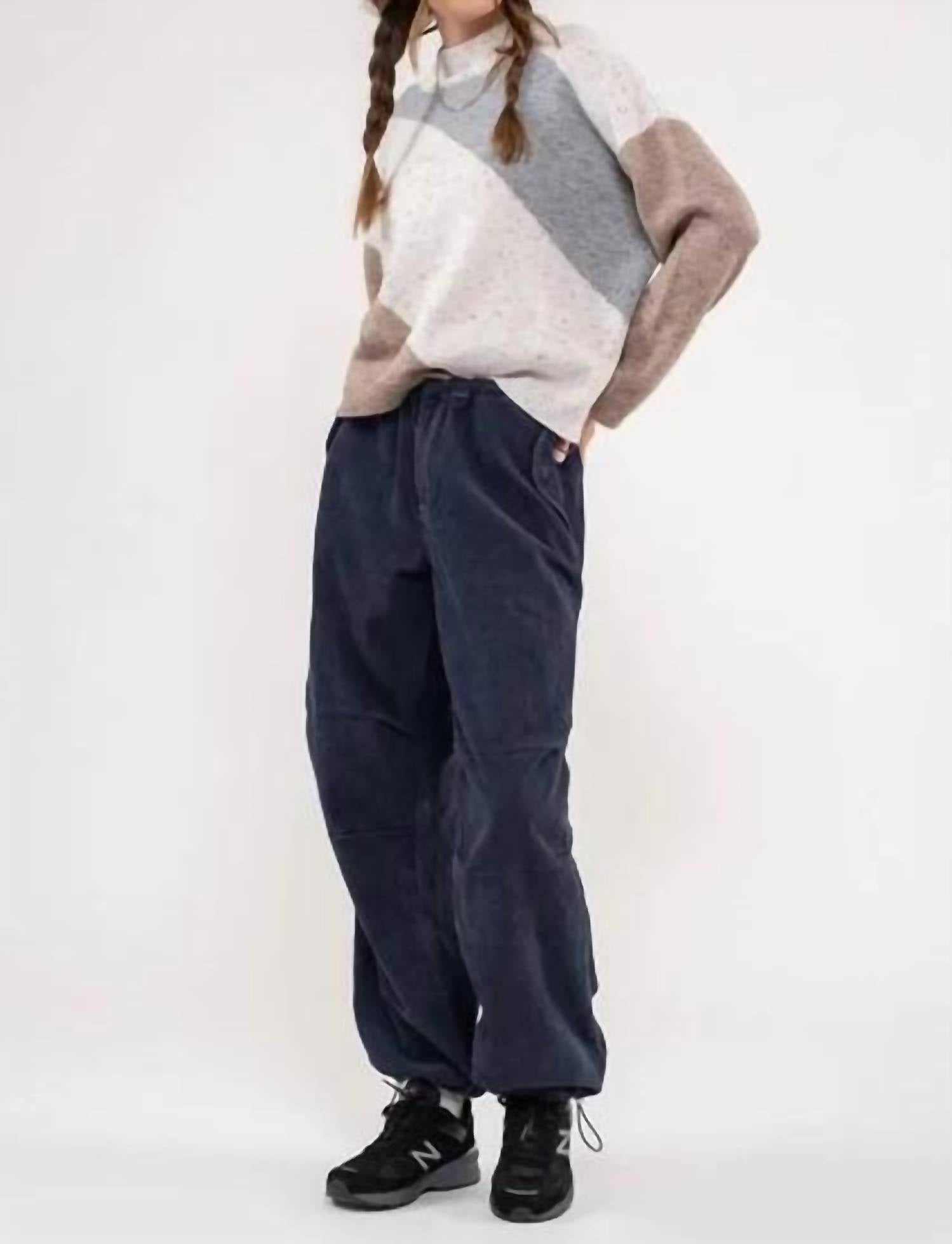 Blu Pepper - Diagonal Stripe Knit Sweater