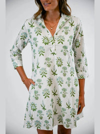 VICTORIA DUNN Sully Mandarin Dress in wildflower - women's dress