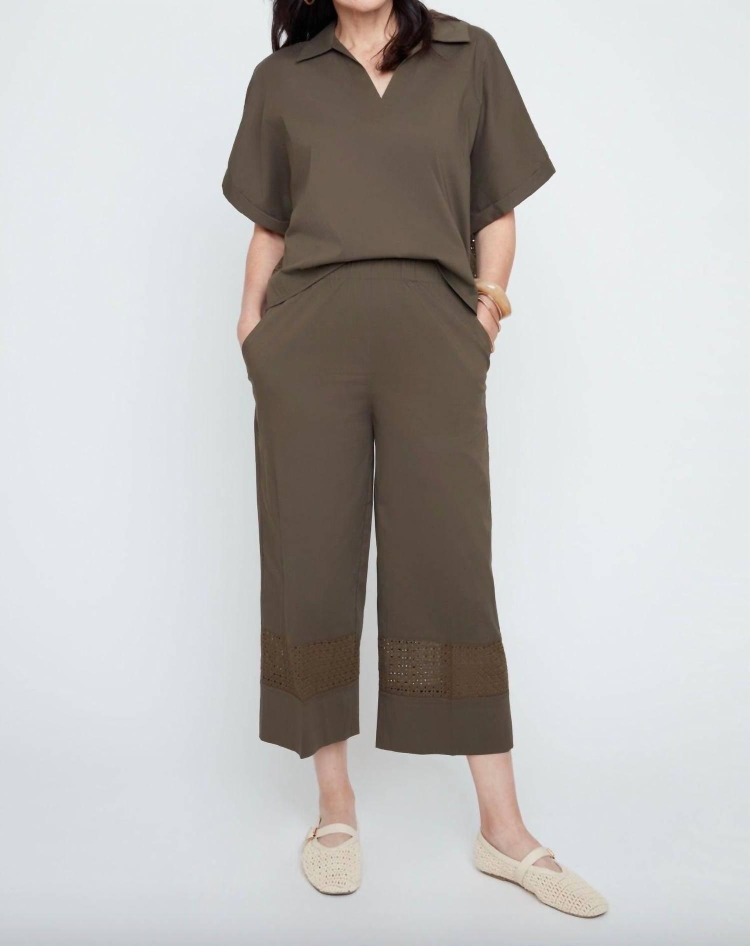 Renuar - Luxe Cropped Wide Leg Pant
