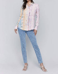 Charlie B - Printed Long Sleeve Button Down Shirt