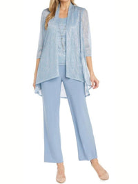 R&M Richards - Metallic 3-piece Evening Pant Suit