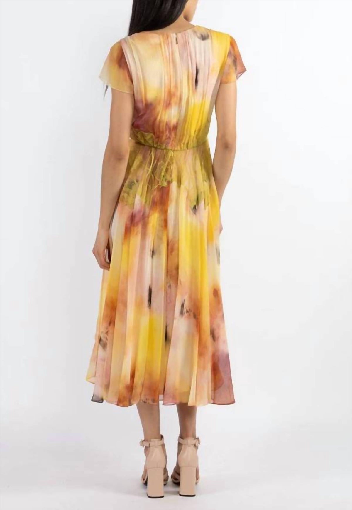 Jason Wu - SLEEVELESS CRINKLE CHIFFON LACE DETAIL DAYDRESS