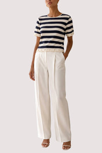 Rivir - Harbor Knit Stripe Rope Embellished Top