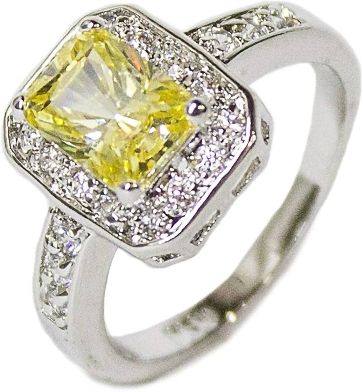 Faire - Canary Rhodium Plated Ring