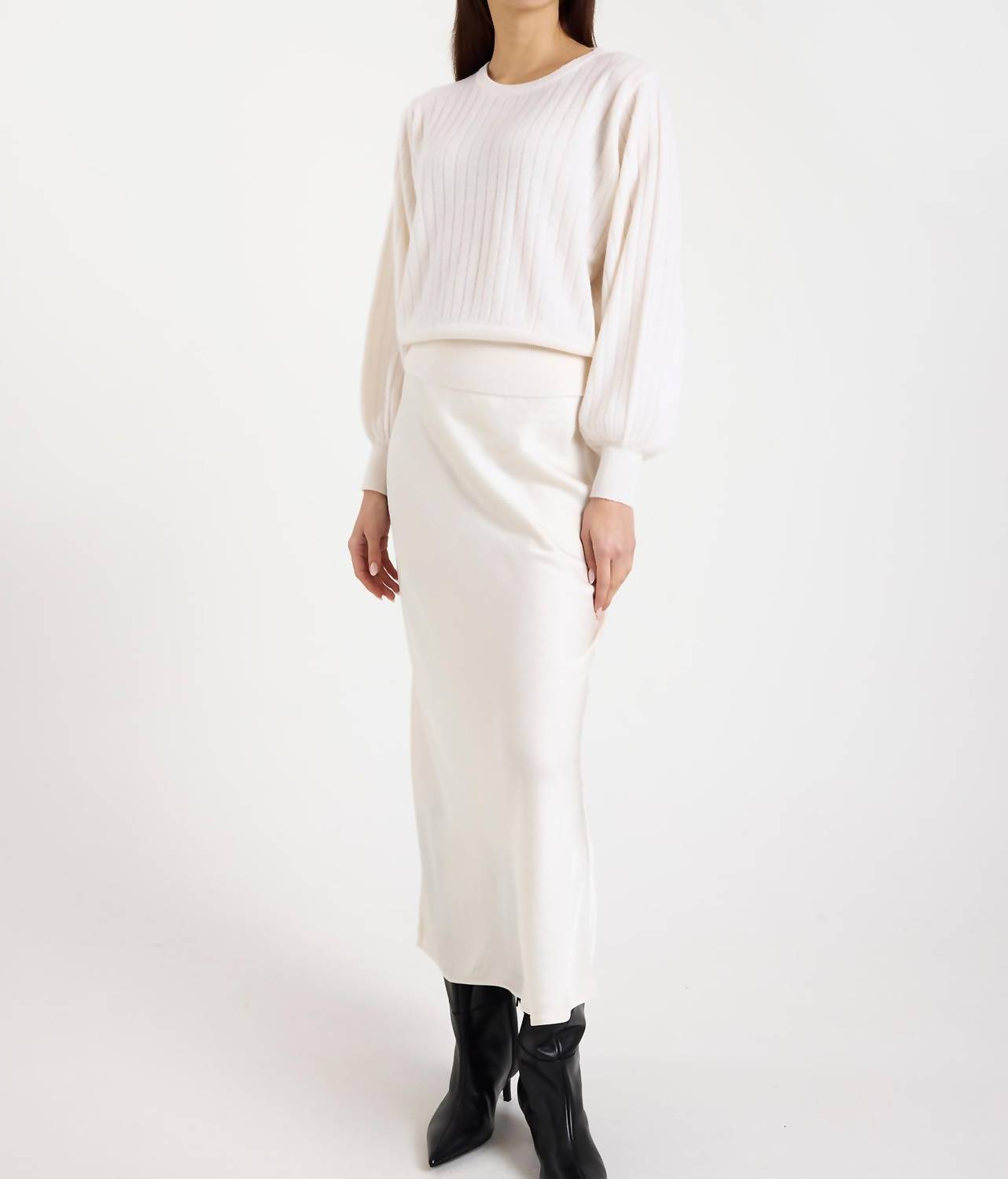 Brodie Cashmere - Pixie Ribbed Cashmere Crewneck Top