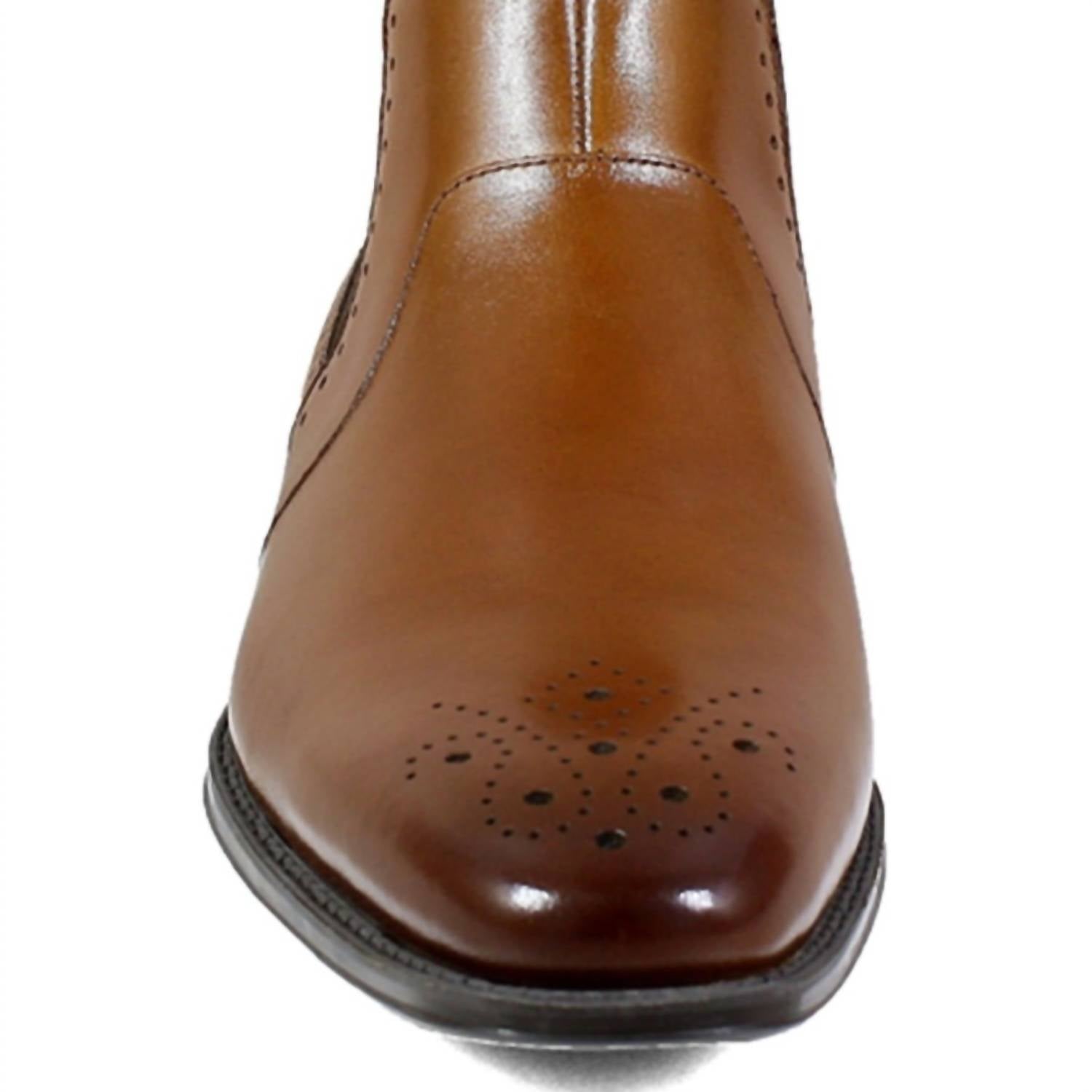 STACY ADAMS Men's Perrin Chelsea Mid Boots in congnac - men's boots - alternate view