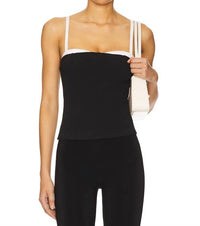 Show Me Your Mumu Tiff Corset-inspired Top in black white - women's tank top