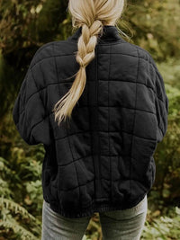 Sweet As A Peach - Quilted Zip-up Jacket