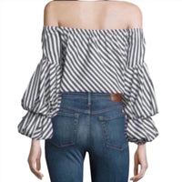 Petersyn - Lilly Off Shoulder Striped Blouse