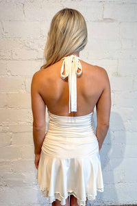 Cotton Candy LA Maddy Mini Dress in cream - women's dress - detail view