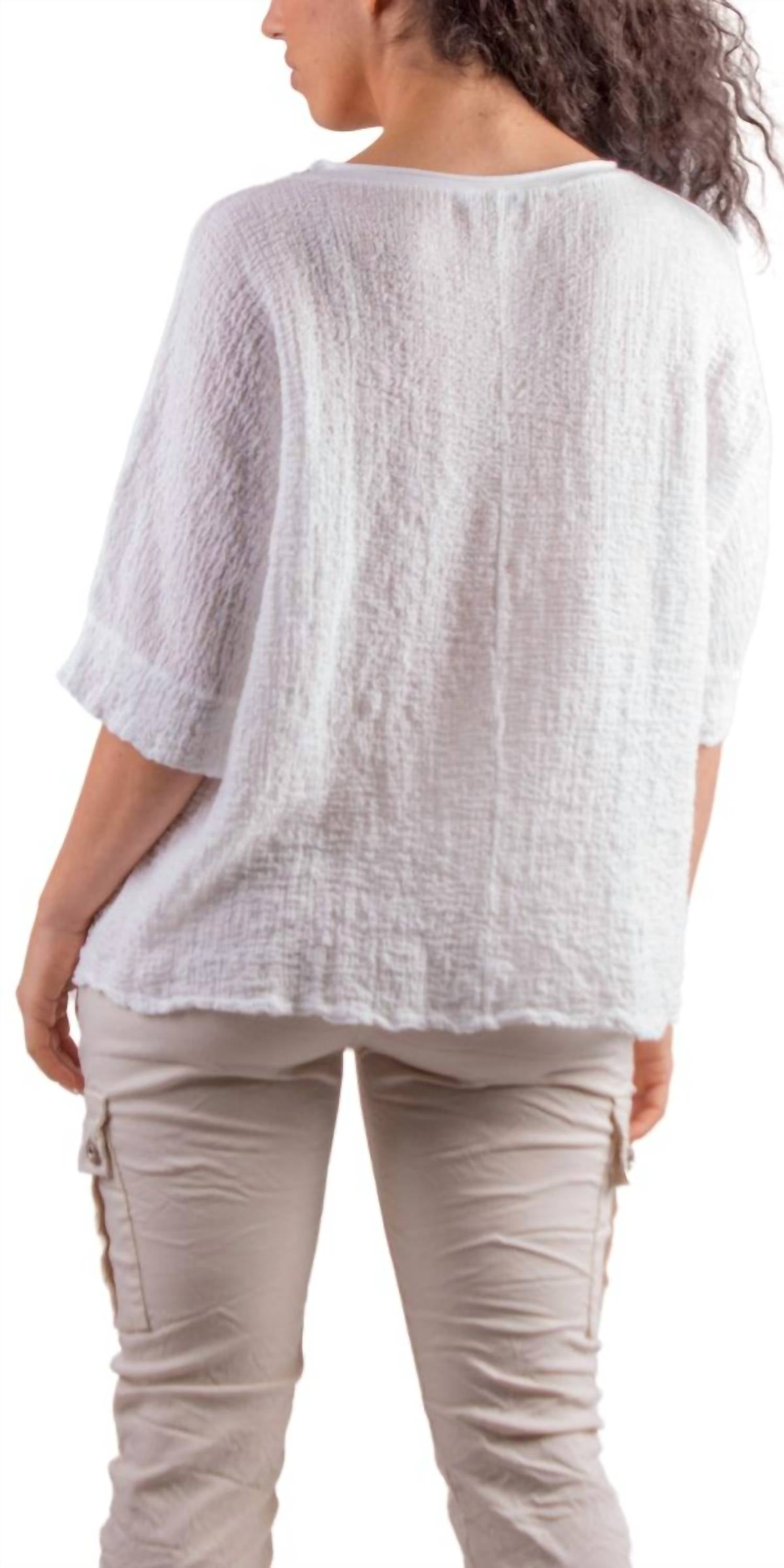 Gigi Moda - Rina Waffle Cotton Top