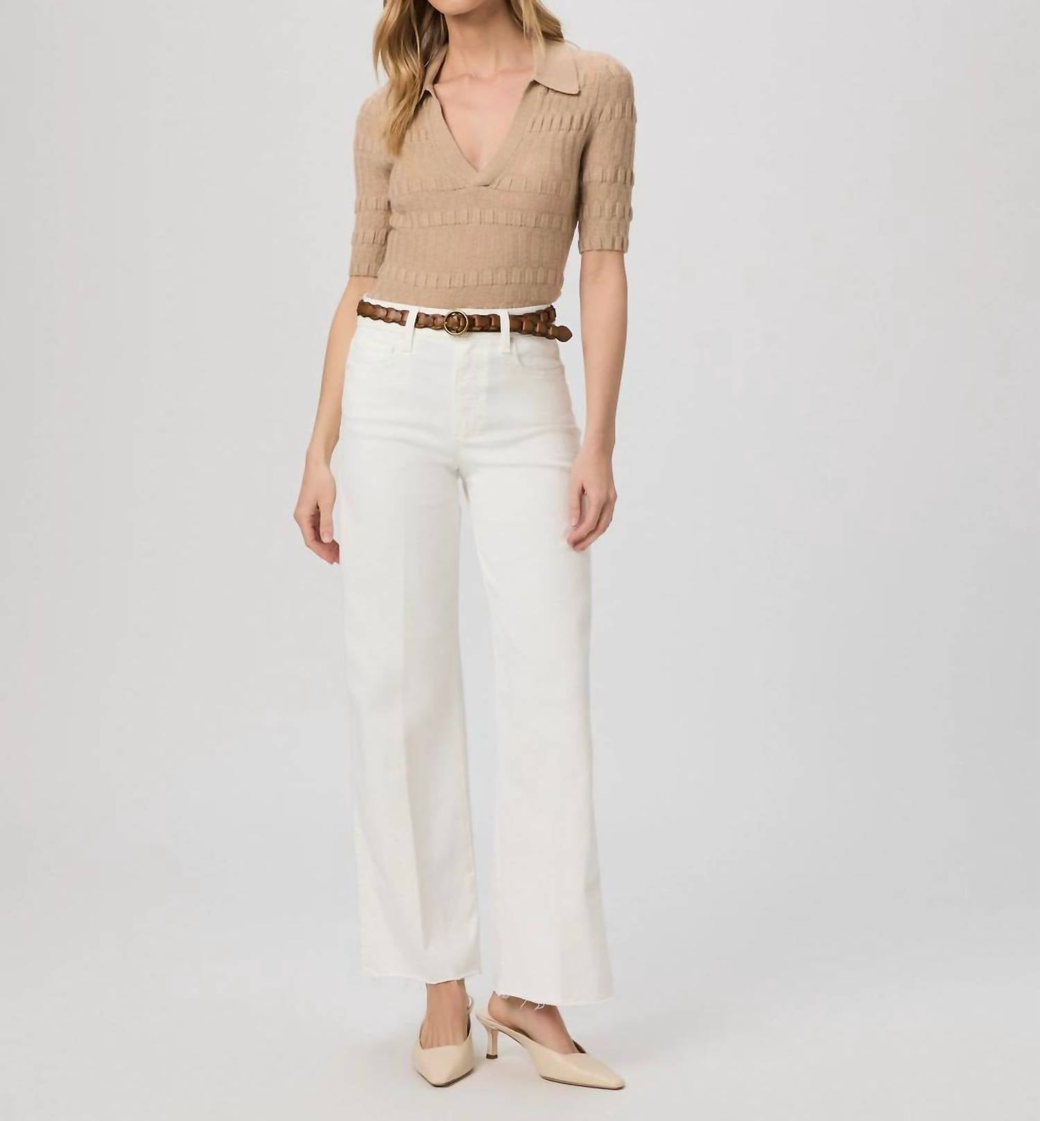 Paige - Anessa High Waisted Wide Leg Jeans