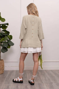 Blu Pepper - Light Weight Back Button Cardigan