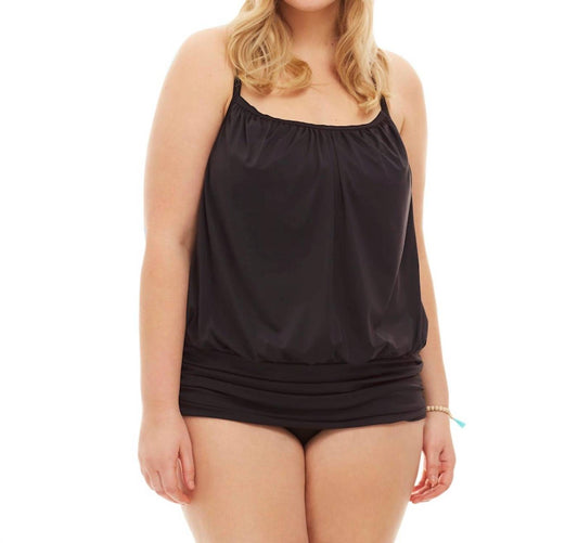 Always For Me - Plus Size Luxury Racerback Tankini Top with Matching Tankini Bottom