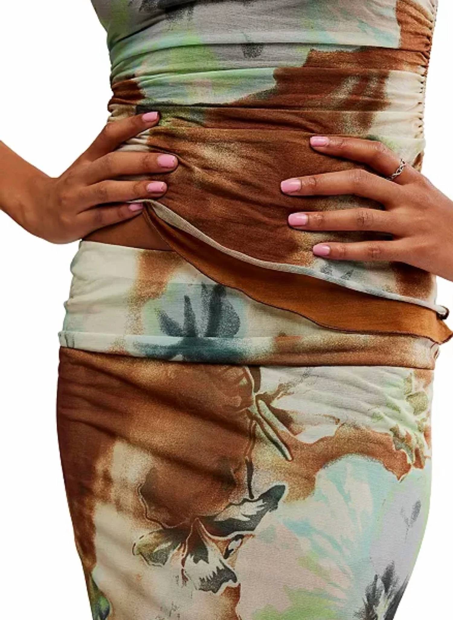 Free People - Mesh Sunset Maxi Skirt