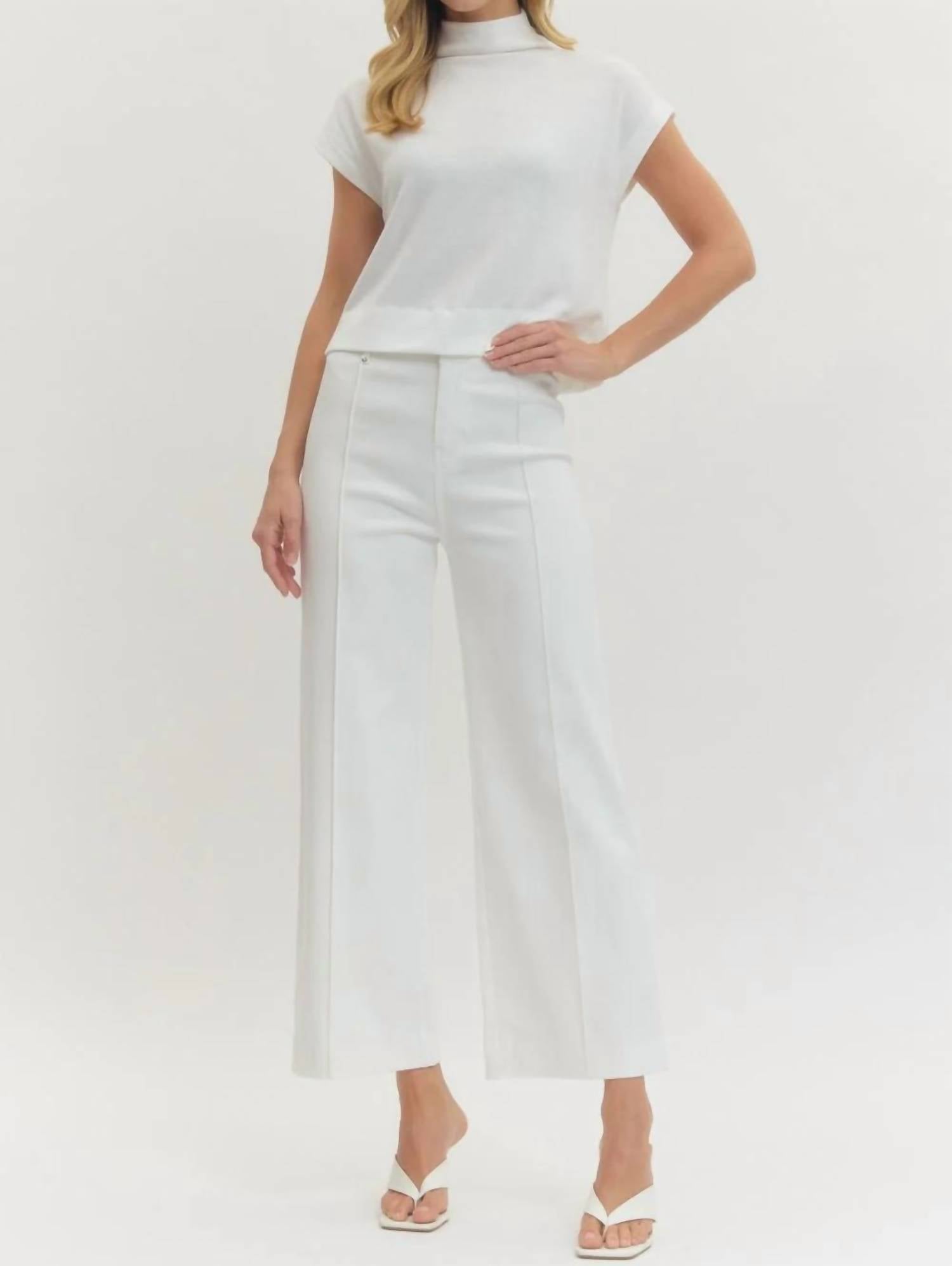 Entro - Emma Wide Leg Seam Jeans