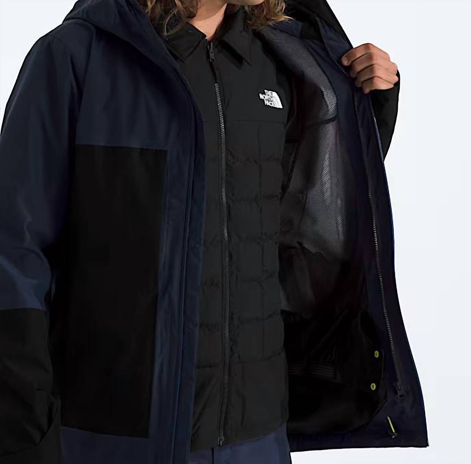 THE NORTH FACE Thermoball Snow Triclimate Jacket in summit navy black - men's jacket - alternate view