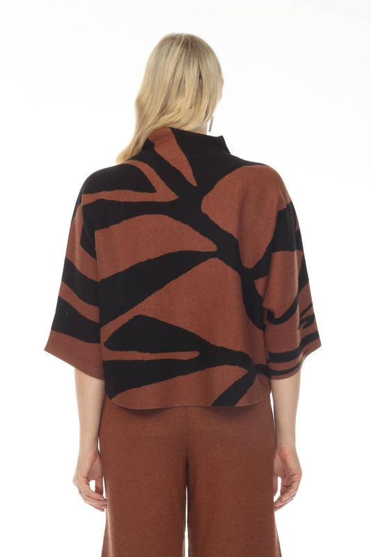 Joseph Ribkoff - Animal Print Jacquard Knit Sweater Top