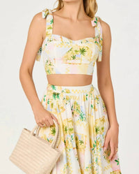 Astr - Kaleigh Bustier Top And Midi Skirt Set