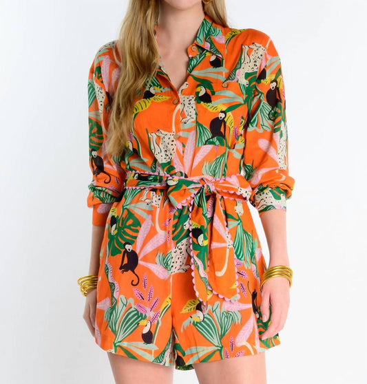 Ivy Jane - Tropical Shirt Style Romper