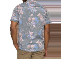 Flags & Anthem Woburn Vintage Soft Short Sleeve Shirt in grey - men's shirt - detail view