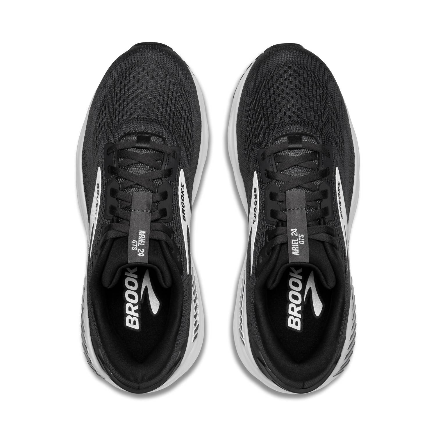 BROOKS Unisex Ariel V24 Running Shoes in ebony - men's shoe - detail view