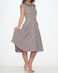 Orchid Bloom - Plaid Swing Dress