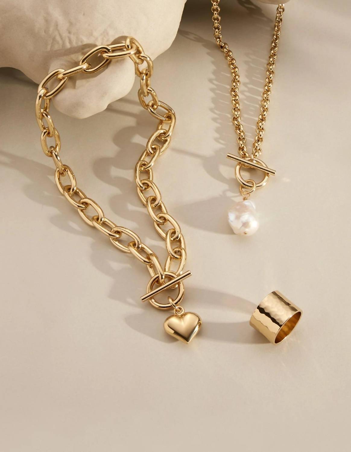 Eklexic - Women's Alana Puffy Heart Charm Necklace