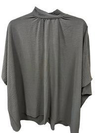 Pixi + Ivy - Women's Tie Back Mock Neck Tunic Top