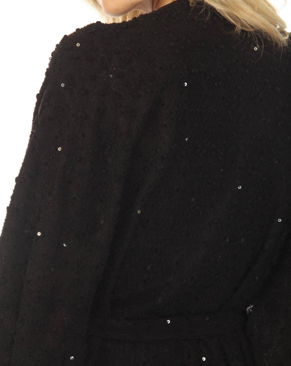 Joseph Ribkoff - Sequined Bouclé Belted Cover Up