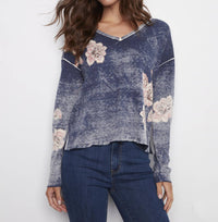 Charlie B - Reversible Sweater With Floral Print
