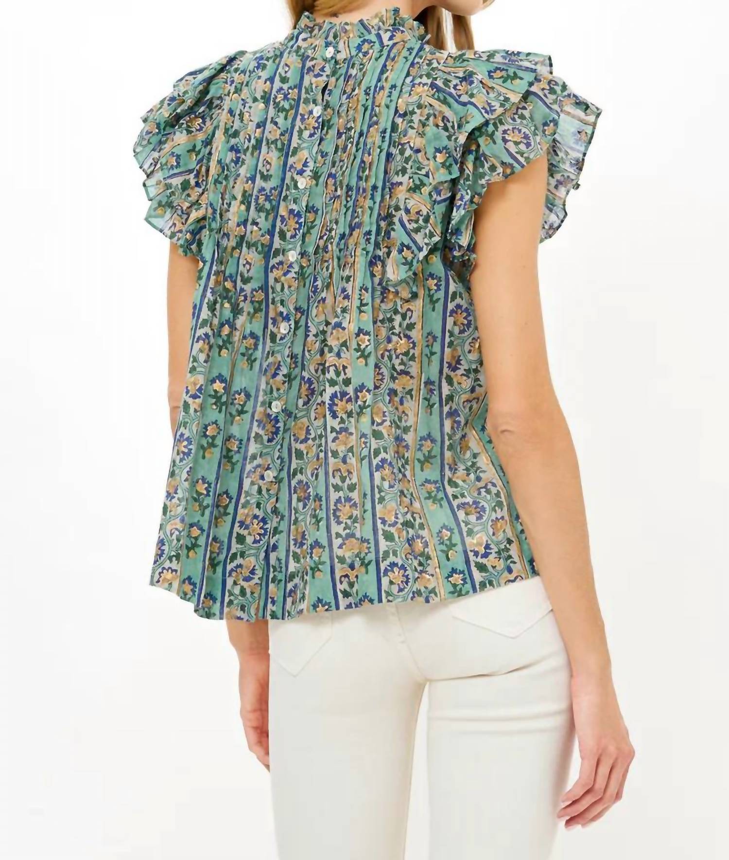 Oliphant - Taj Pintuck Ruffle Top