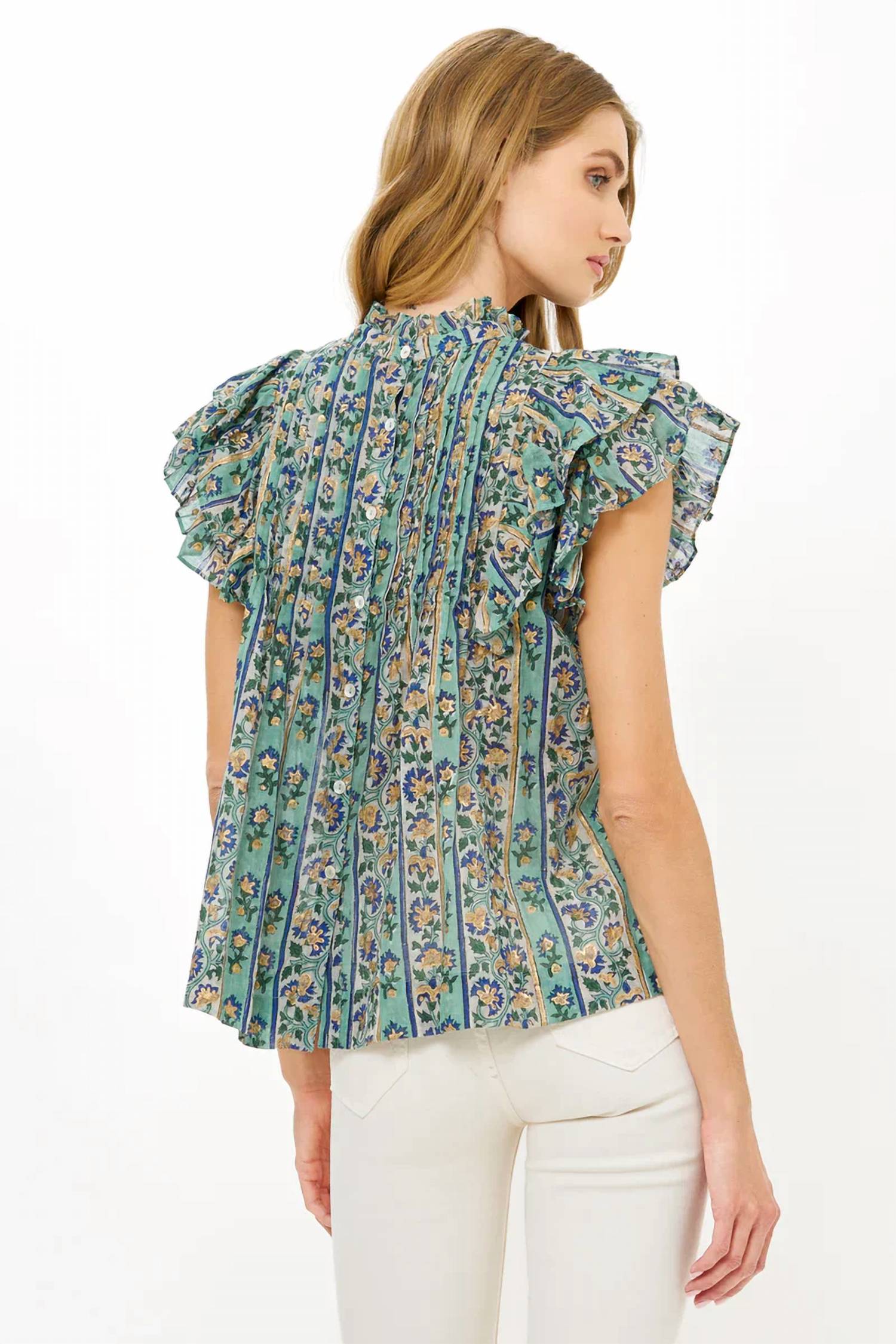 Oliphant - Taj Pintuck Ruffle Top