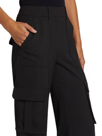 Veronica Beard Pre-loved Saul Cargo Pants in black - women's pants - view 5