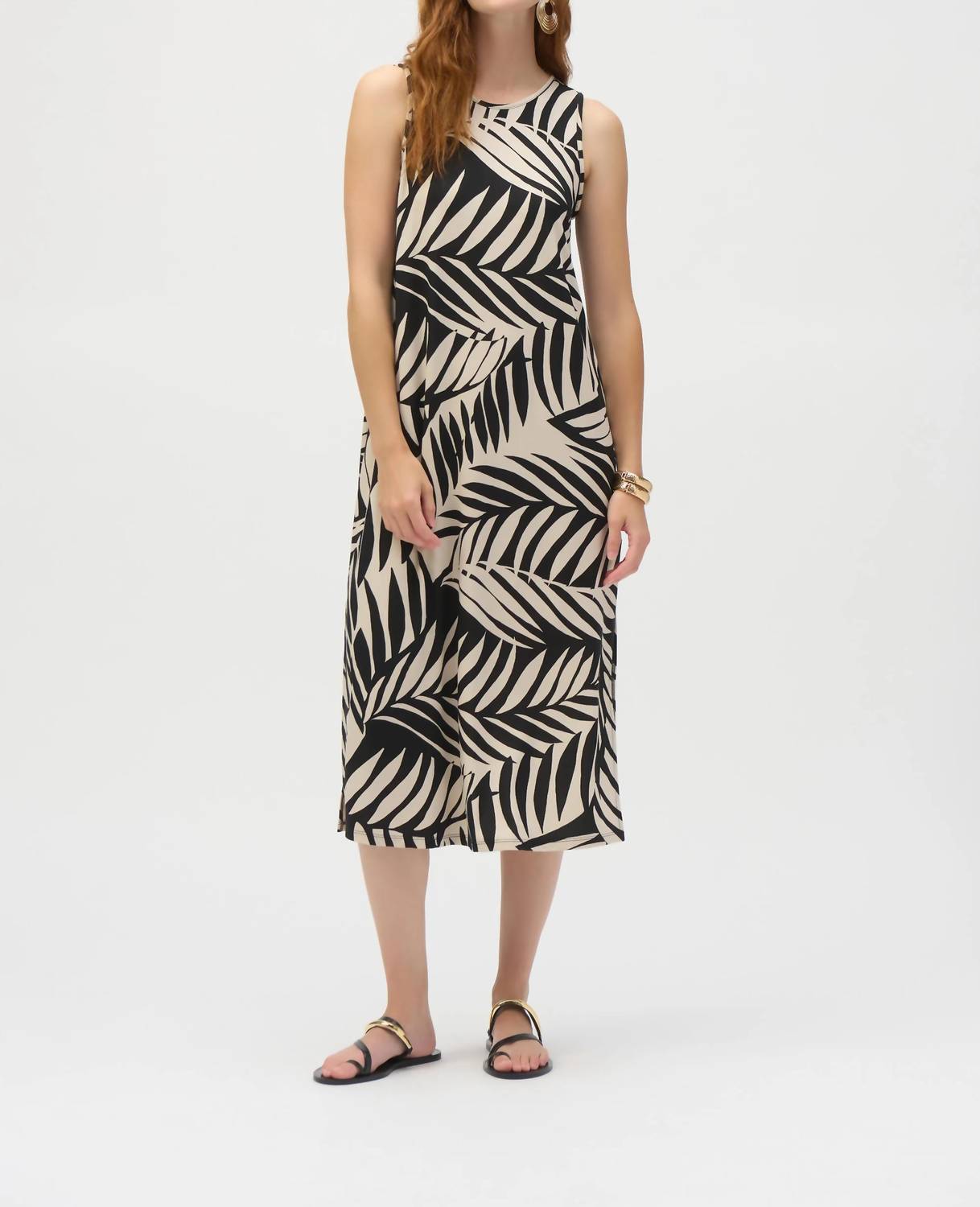 Joseph Ribkoff - Tropical Print Midi A-line Dress