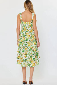 Current Air - Square Neck Sleeveles Tiered Midi Dress