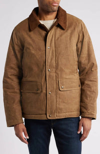 Schott N.Y.C. Waxed Cotton Country Jacket in khaki - men's jacket - alternate view