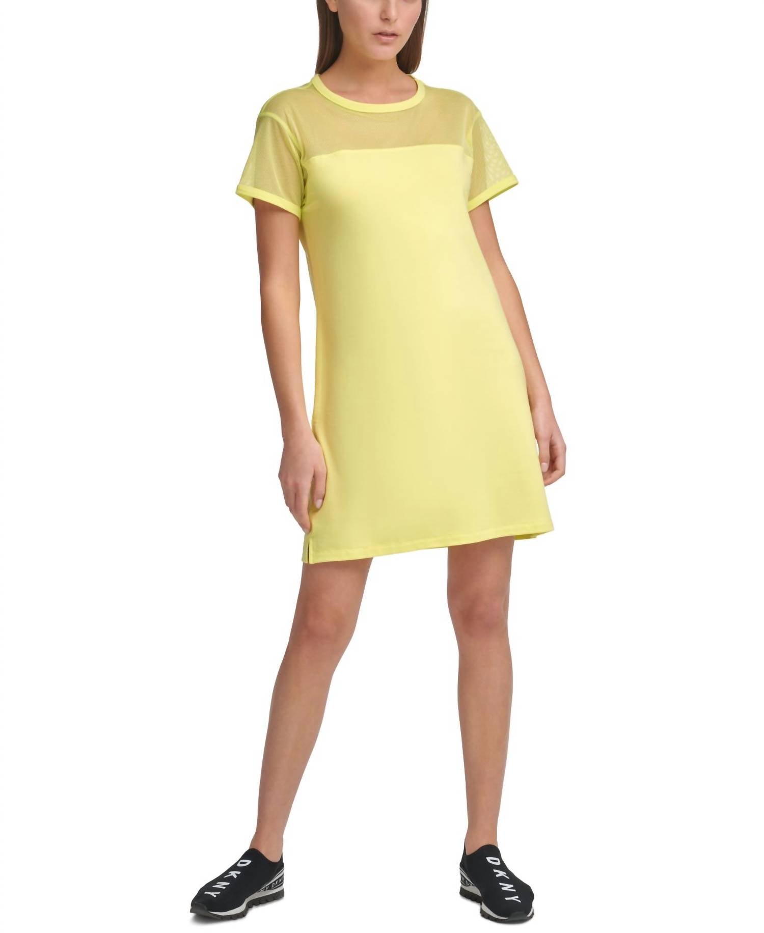 Dkny - Activewear Sport Mesh-Blocked T-Shirt Dress