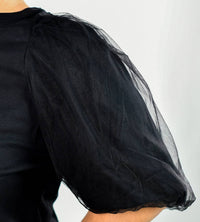 Geegee - Shirt With Sheer Sleeve - Plus