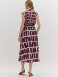 entro Knot Front Dress in purple - women's dress - detail view