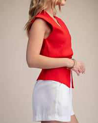 Glam - Sleeveless V-neck Knit Vest