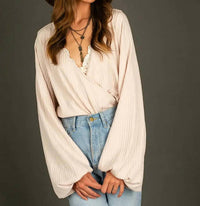 Joyfolie - Christina Bubble Sleeves Bodysuit