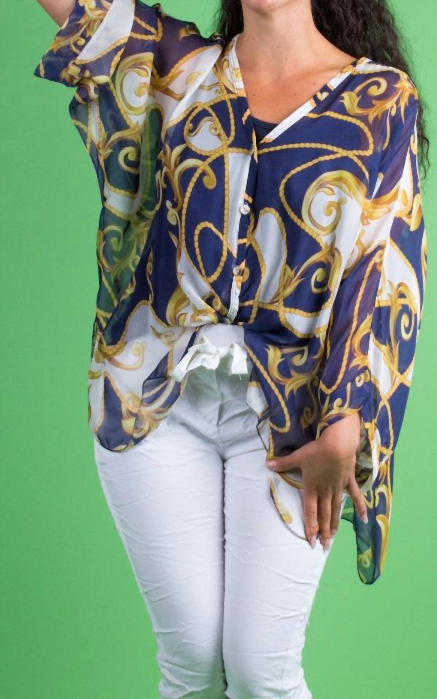 Gigi Moda - Angelo Baroque Silk Blouse