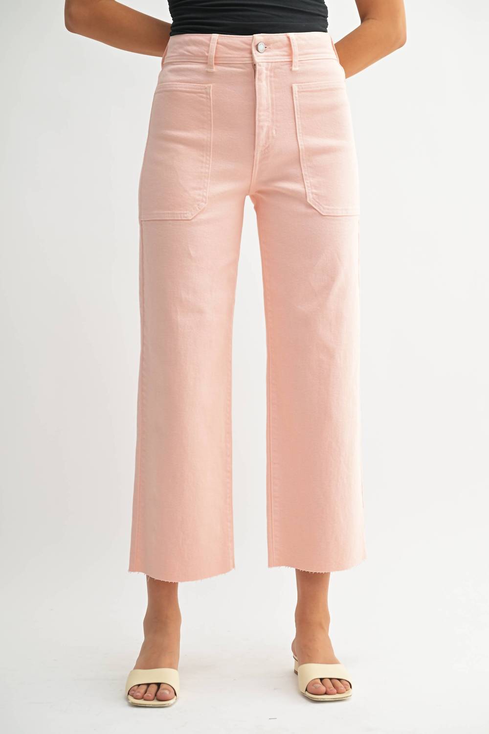 Just Black Denim - High Rise Wide Leg Denim Jeans