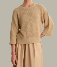 525 America - Suki Pointelle Cotton Oversized Sweater