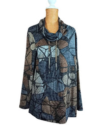 L. Hamrick - Women's Drawstring Cowl Neck Pullover Top