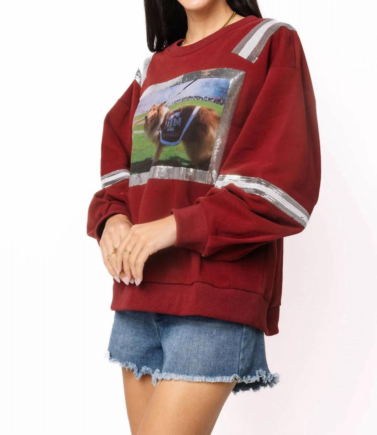Queen Of Sparkles - Licensed Texas A&m Mascot Image Sweatshirt