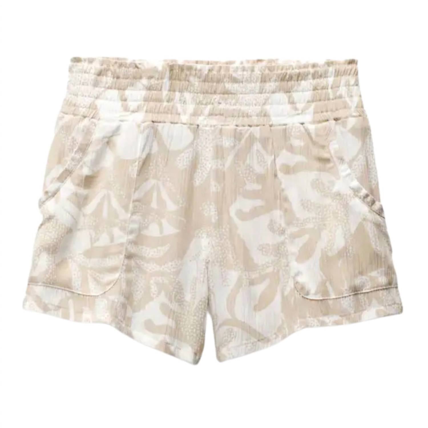 prAna Women's Fernie Short in soft white seaside - women's shorts