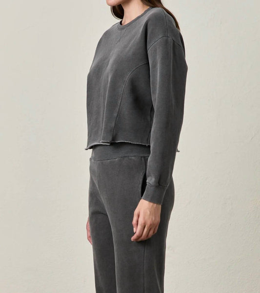 Nsf - Simone Paneled Cropped Crewneck Sweatshirt